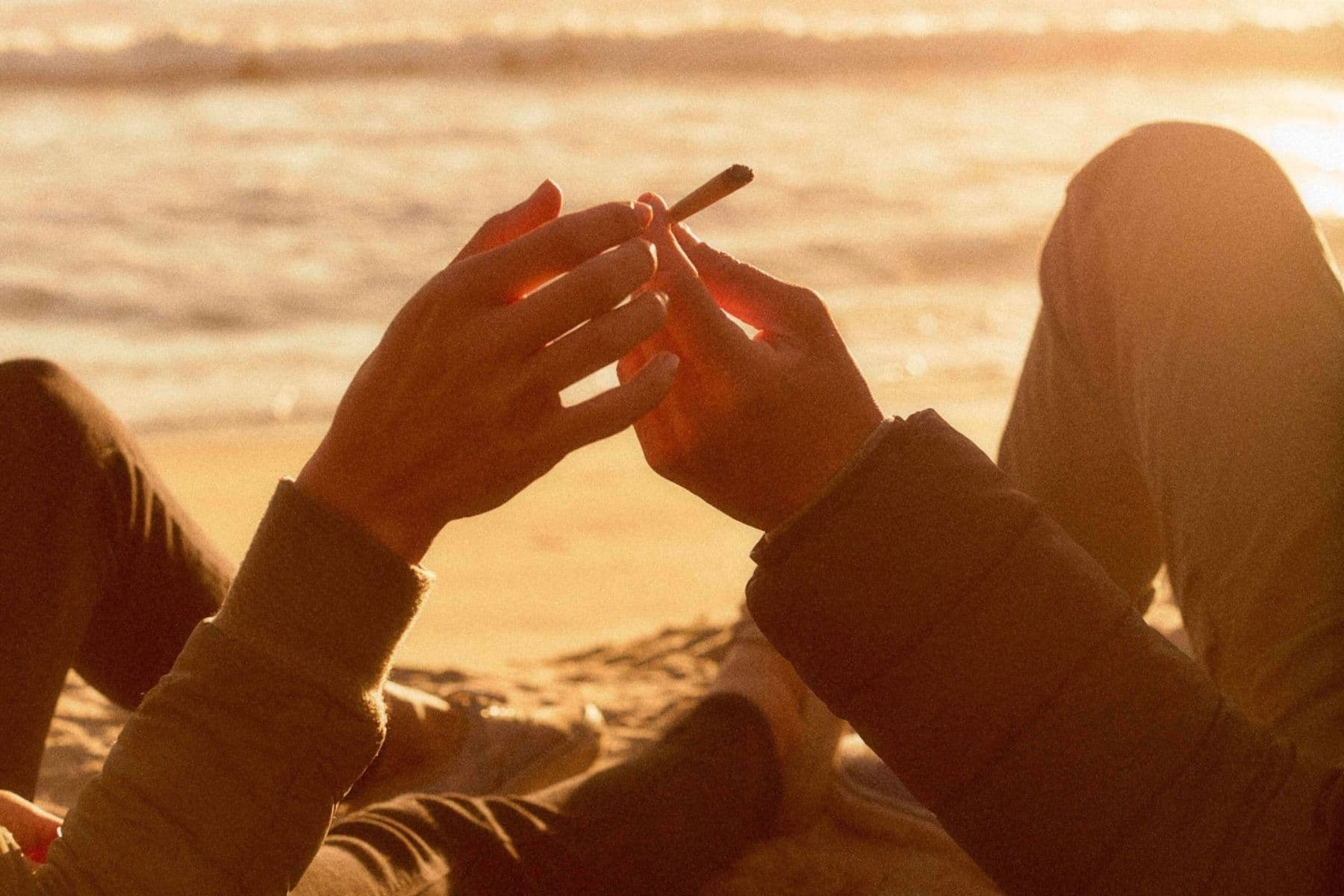 Field Guide to Being a Thoughtful Stoner, smoking a joint at the beach